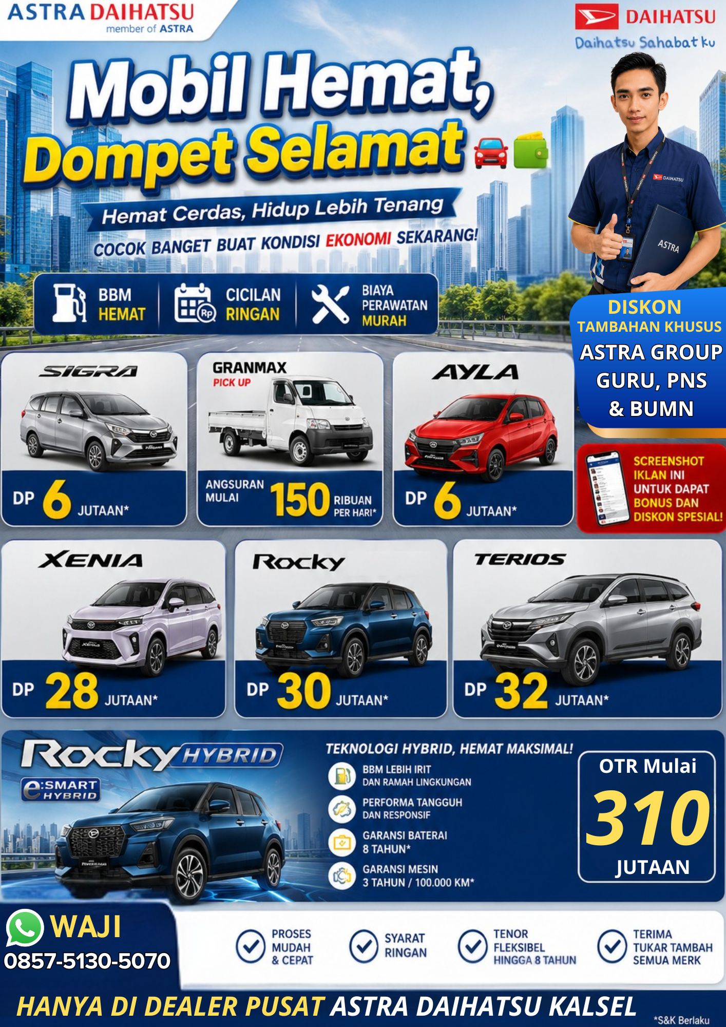 promo astra daihatsu banjarmasin banjarbaru kalsel kalteng WAJI ROCKY HYBRID